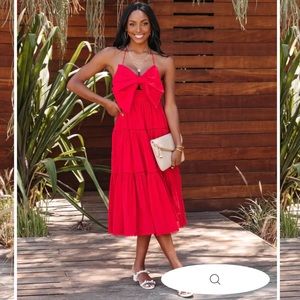 VICI collection frederica cotton tiered midi dress BNWT❤️